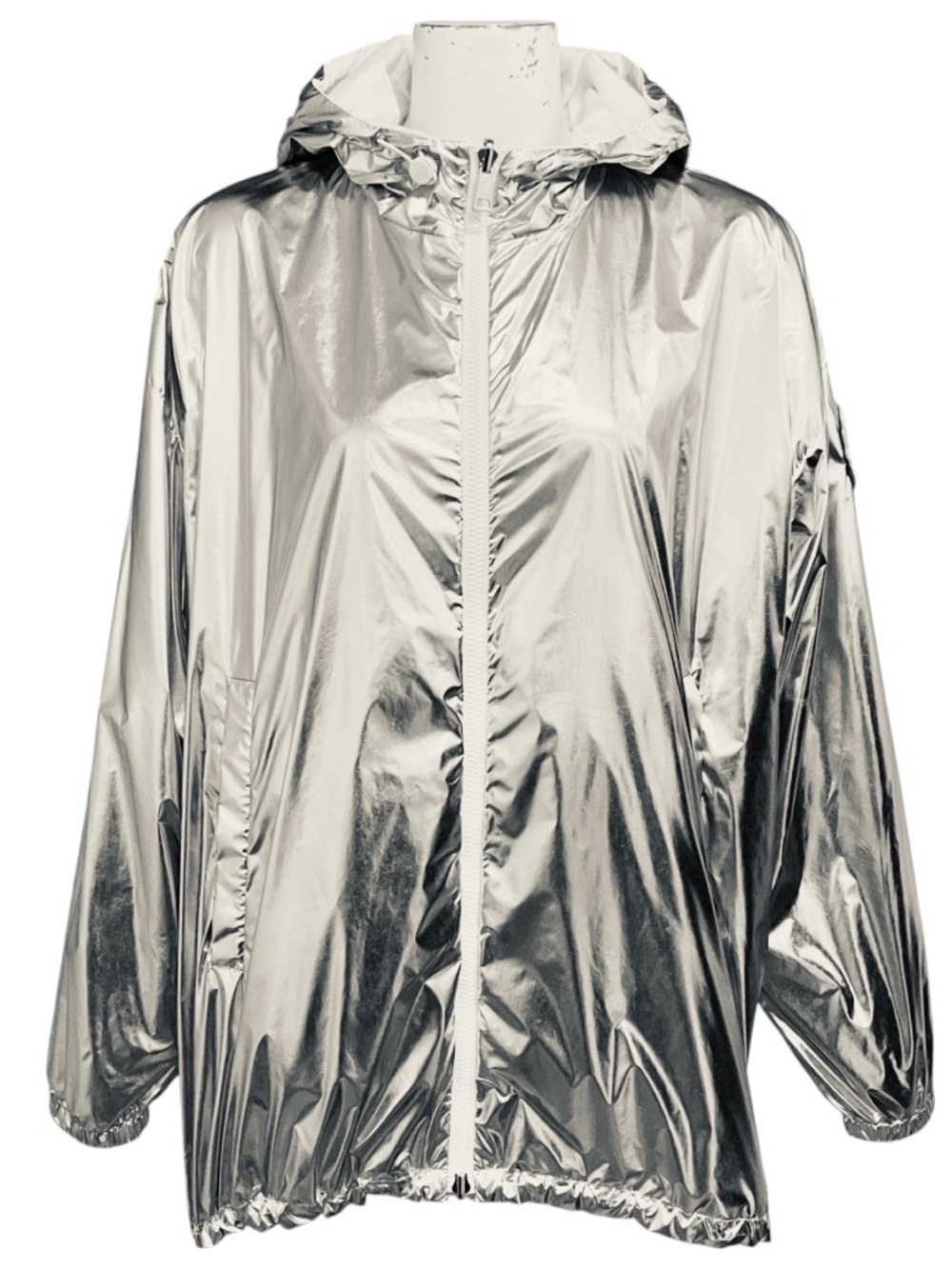 MONCLER SILVER / WHITE JUBBA REVERSIBLE HOODED JACKET